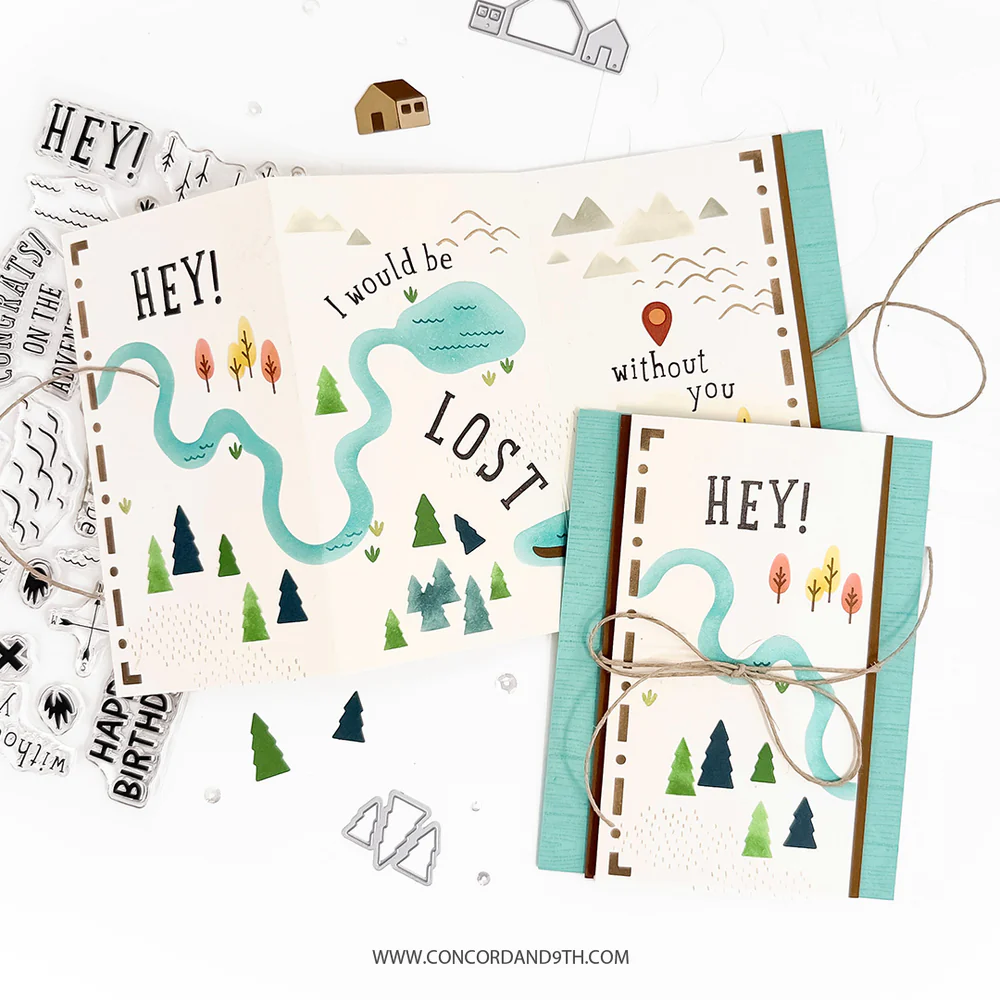 Concord & 9th - Adventure Awaits Stamp, Die & Stencil Bundle