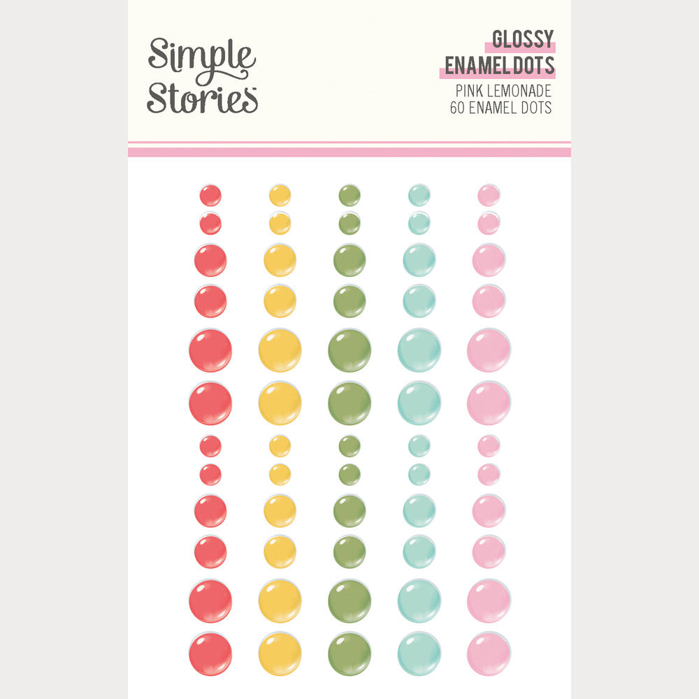 Simple Stories - Pink Lemonade - Glossy Enamel Dots