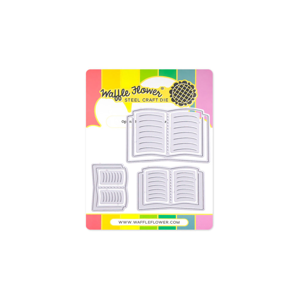 Waffle Flower - Open Book Trio - Die Set