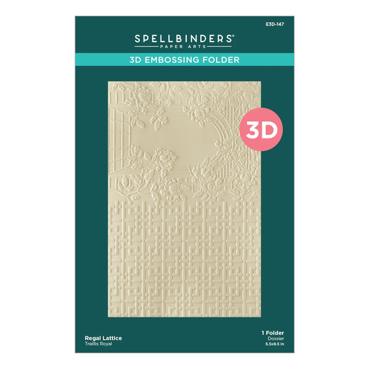 Spellbinders - 3D Embossing Folder - Regal Lattice