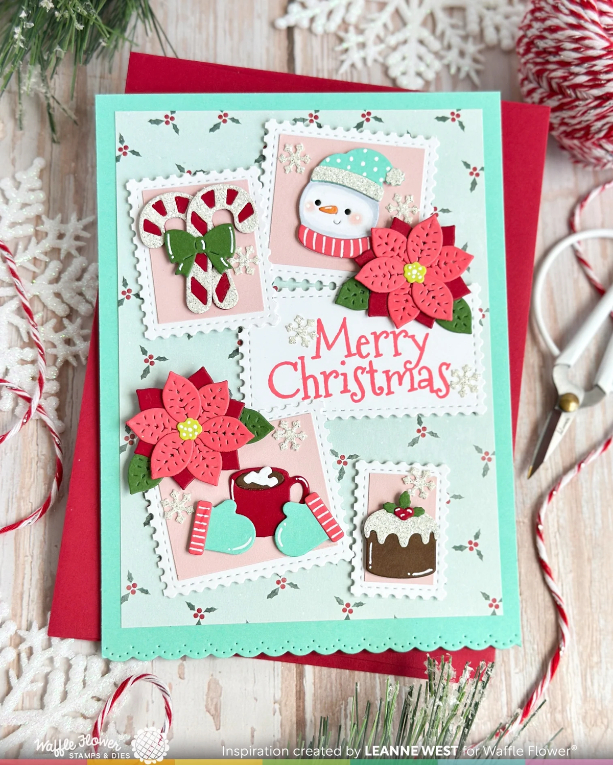 Waffle Flower - Postage Collage - Christmas Icons Die Set
