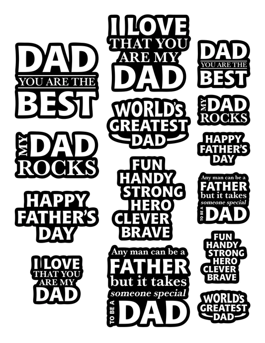 Simply Stated - Ephemera Pack - Father's Day Reverse Sentiments