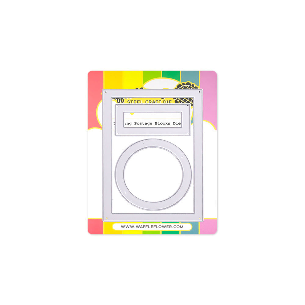 Waffle Flower - Nesting Postage Collage - Collage Blocks Die