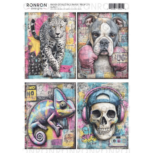 RonRon Designs - Rice Paper - Graffiti 6