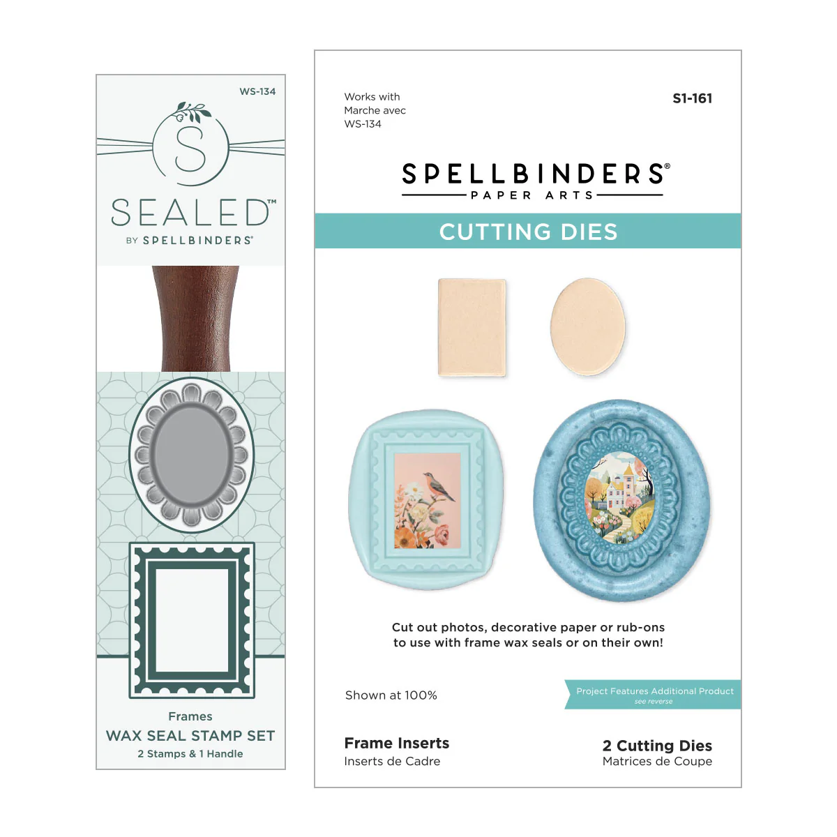 Spellbinders - Frames Wax Seal Stamps & Dies Bundle