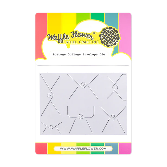 Waffle Flower - Postage Collage - Envelope Die