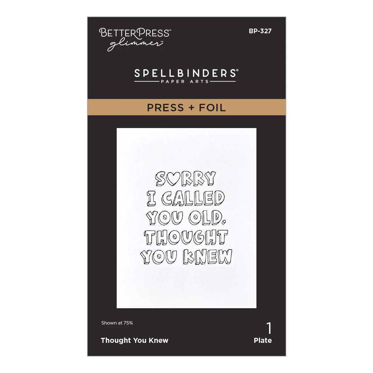 Spellbinders - Press + Foil - Thought You Knew **Crafter's Home Exclusive