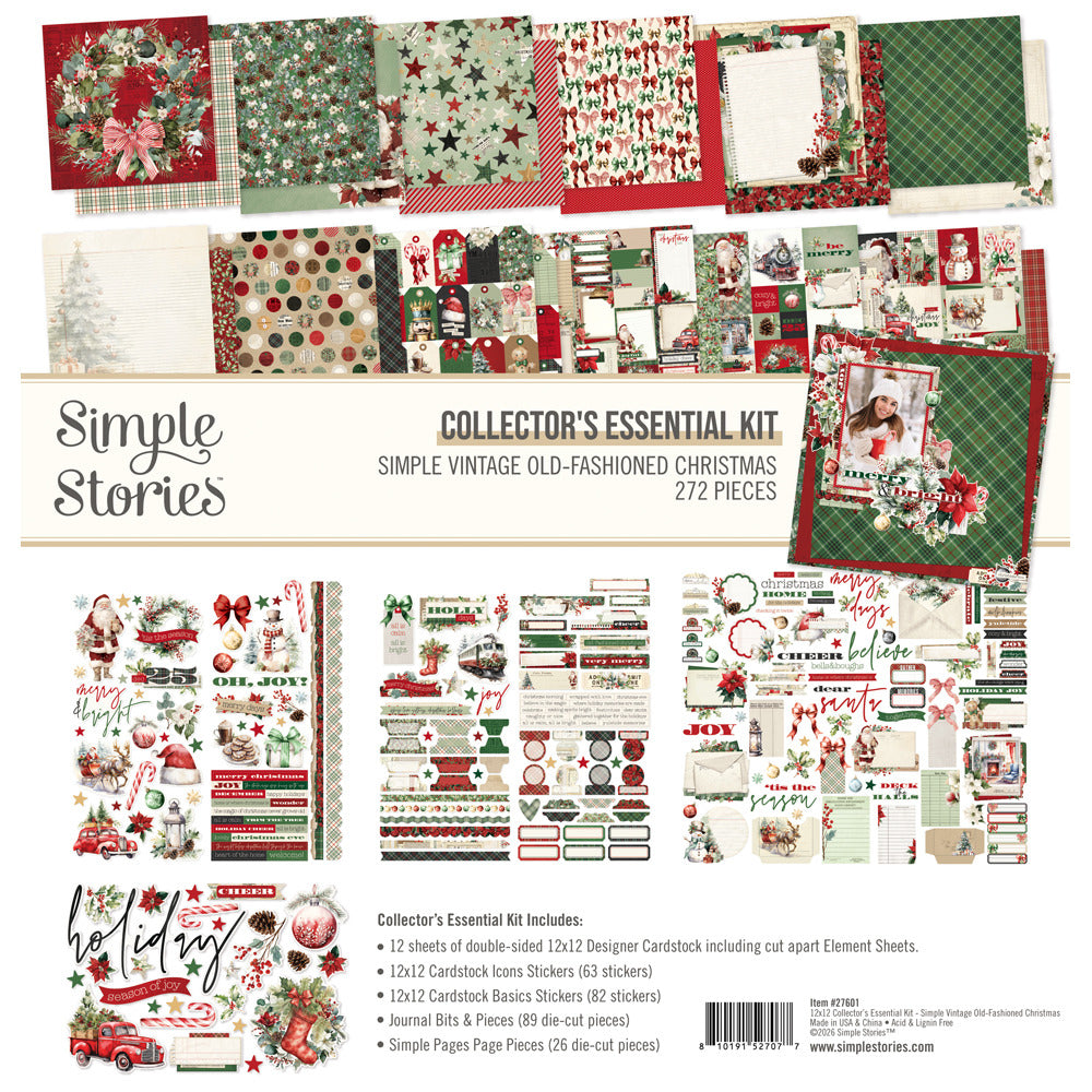 Simple Stories - Simple Vintage Old-Fashioned Christmas - Collector's Essential Kit