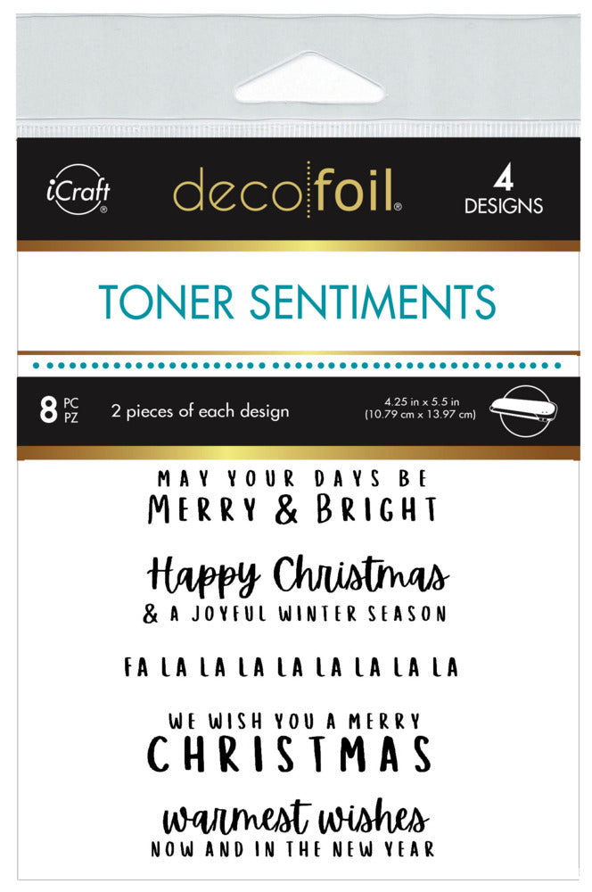Deco Foil - Toner Sentiments Card Fronts
