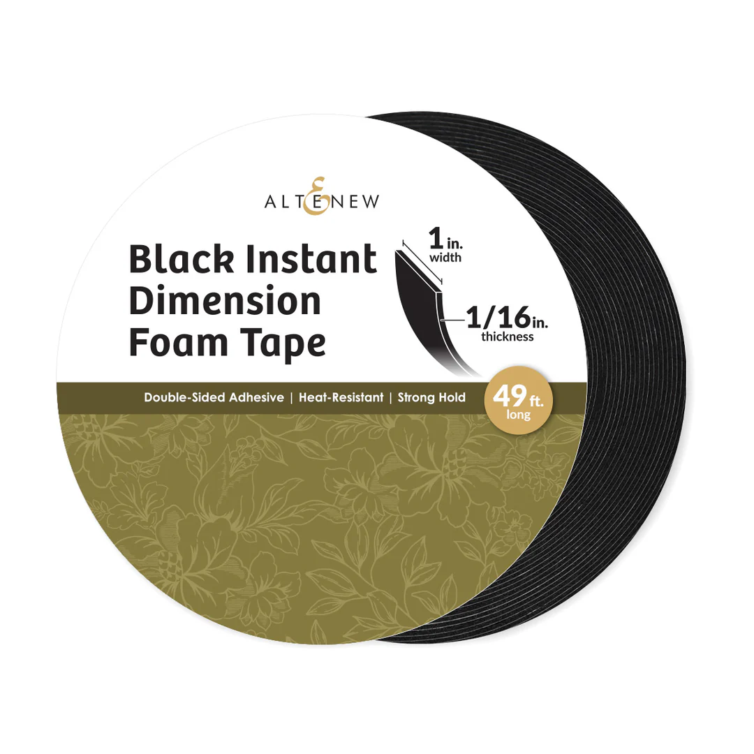 Altenew - Instand Dimension Foam Tape - BLACK: 1"x1/16"