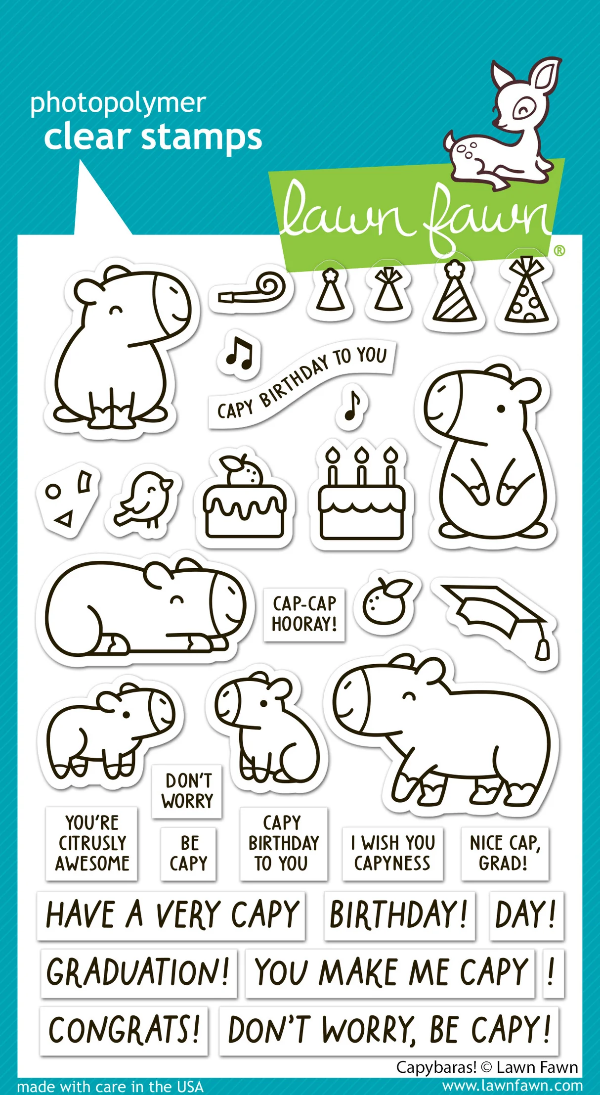 Lawn Fawn - Capybaras! Stamp Set