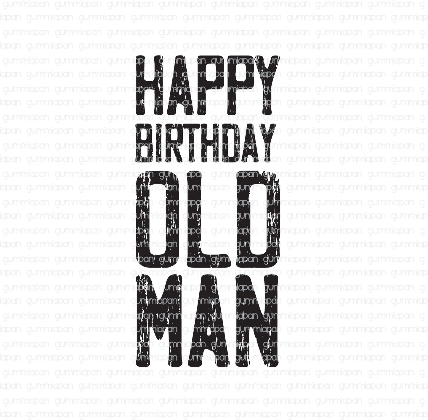 Gummiapan - Happy Birthday Old Man Stamp