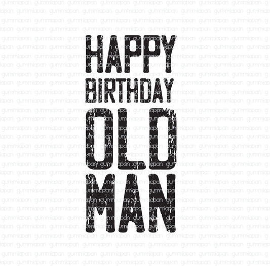 Gummiapan - Happy Birthday Old Man Stamp