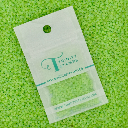 Trinity Stamps - Shaker Pop Embellishment - Iridescent Kiwi