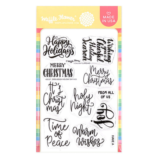 ***PRE-ORDER*** Waffle Flower - Open Book Sayings Stamp Set