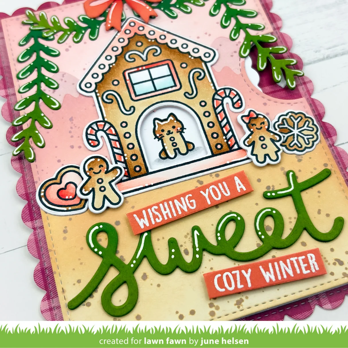 Lawn Fawn - Gingerbread House Add-on Stamp, Die & Stencil Bundle