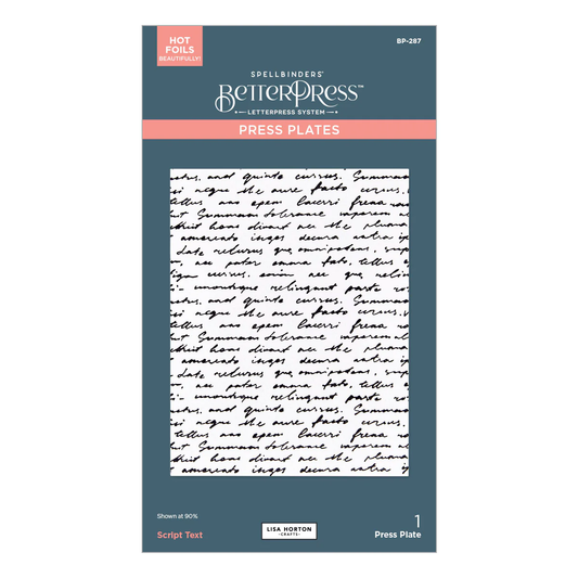 Spellbinders - BetterPress - Script Text Press Plate by Lisa Horton