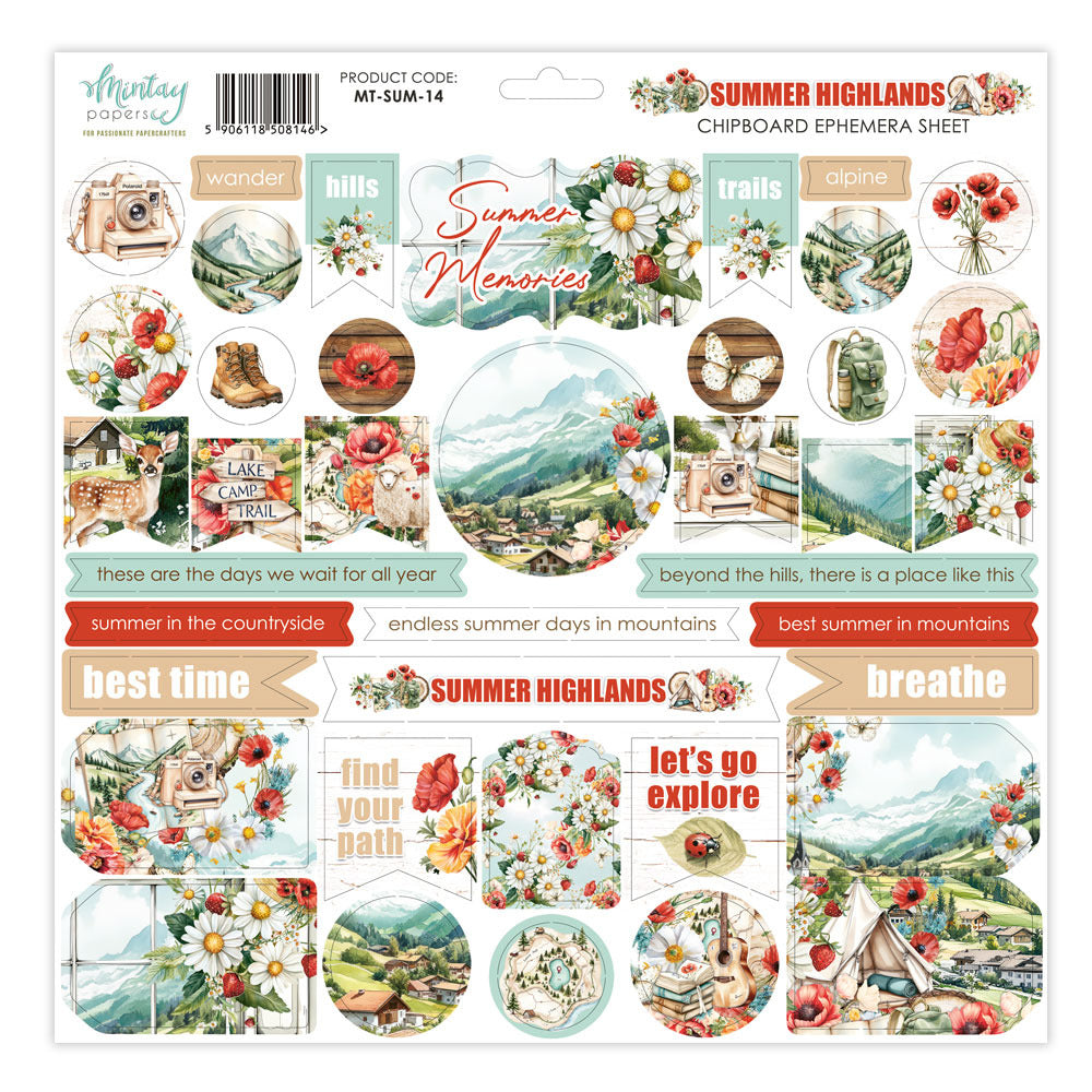 Mintay - Summer Highlands - Chipboard Ephemera