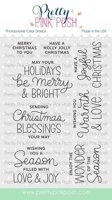 Pretty Pink Posh - Inside Sentiments: Christmas Stamp Set