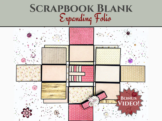 CrafTreat - Blank Precut Album Base - Expanding Foilo: Black