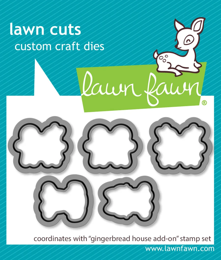 Lawn Fawn - Gingerbread House Add-on Stamp, Die & Stencil Bundle