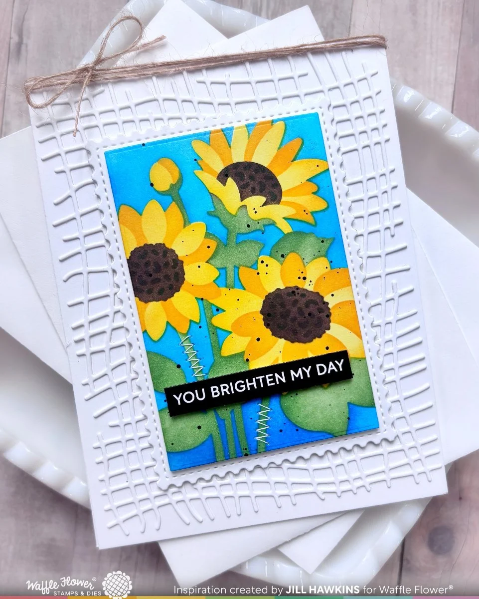 Waffle Flower - NPC - Sunflower Stencil Set