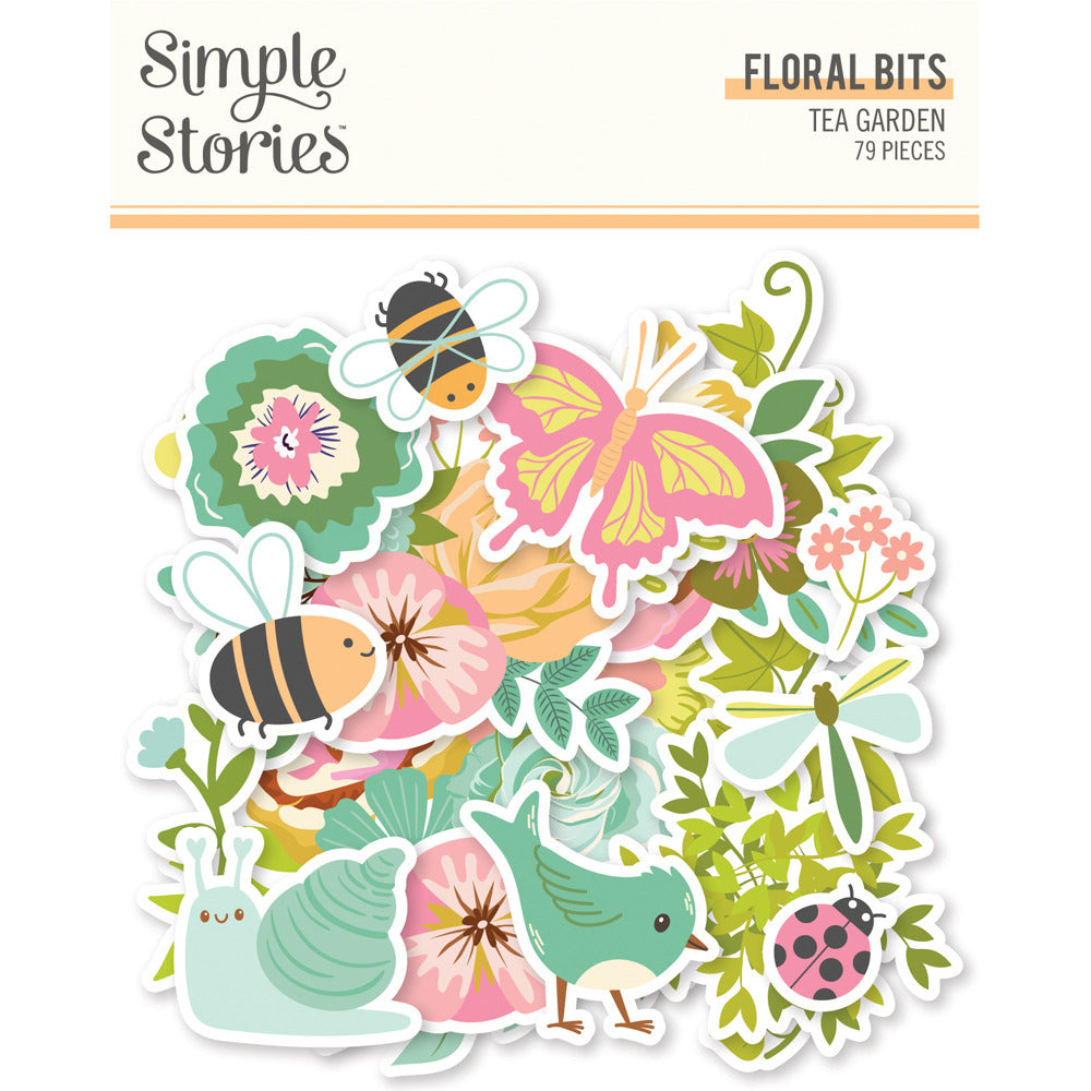 Simple Stories - Tea Garden - Floral Bits & Pieces