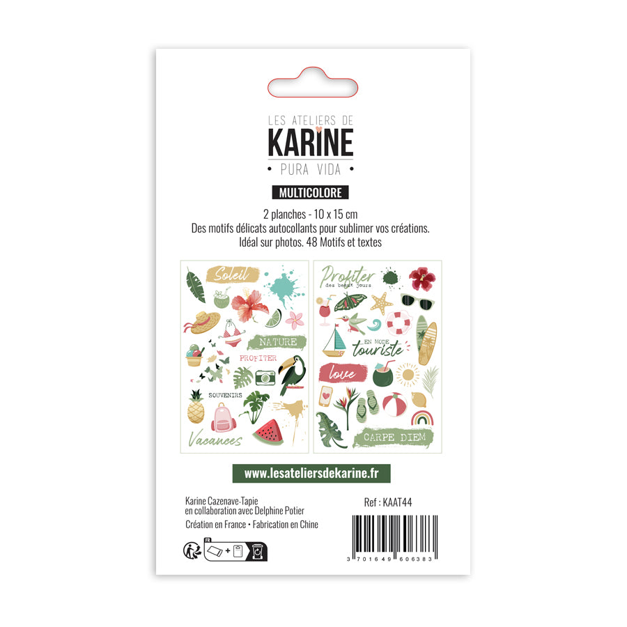 Les Ateliers de Karine - Pura Vida - Transparent Stickers