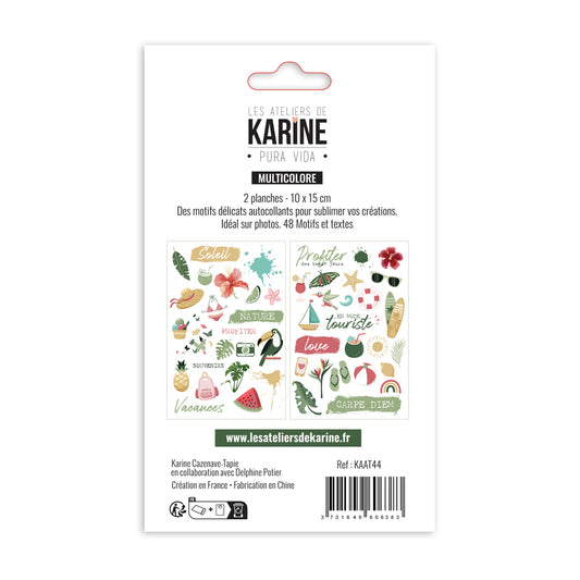 Les Ateliers de Karine - Pura Vida - Transparent Stickers