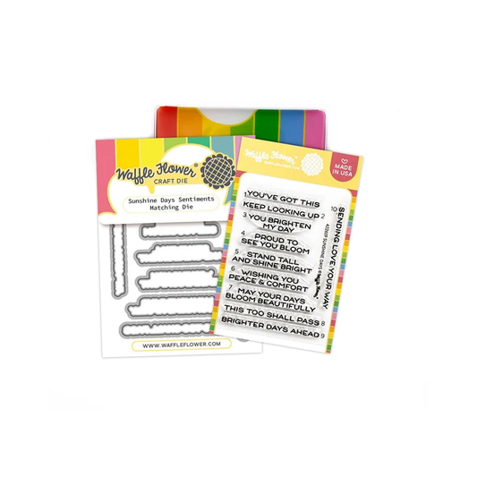 Waffle Flower - Sunshine Days Sentiments Stamp & Die Bundle