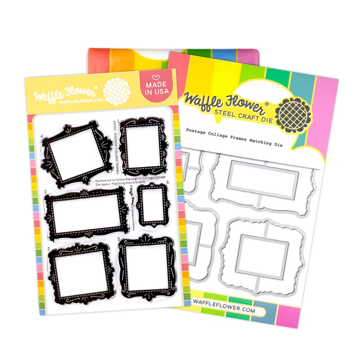 Waffle Flower - Postage Collage - Frames Stamp & Die Bundle