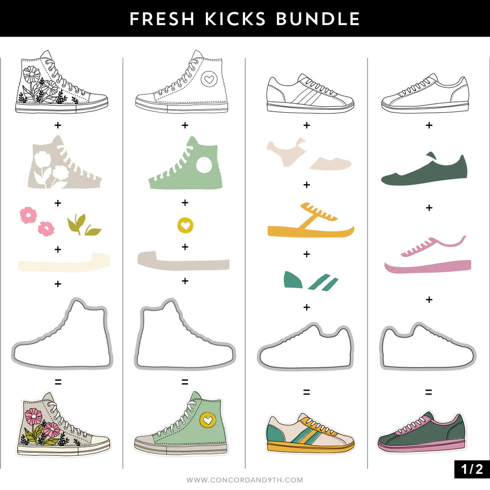 Concord & 9th - Fresh Kicks Stamp & Die Bundle