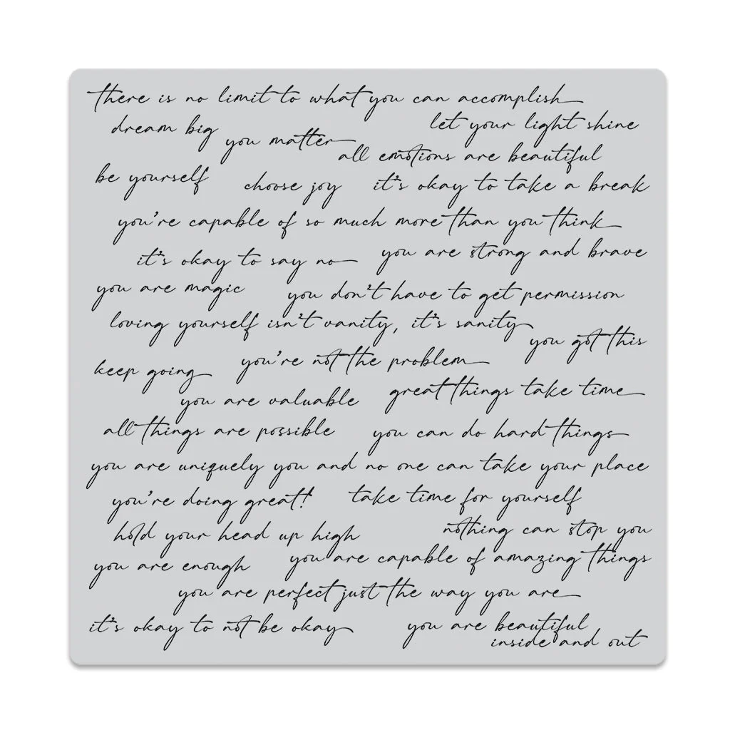 Hero Arts - Positive Script Bold Prints Cling Rubber Stamp