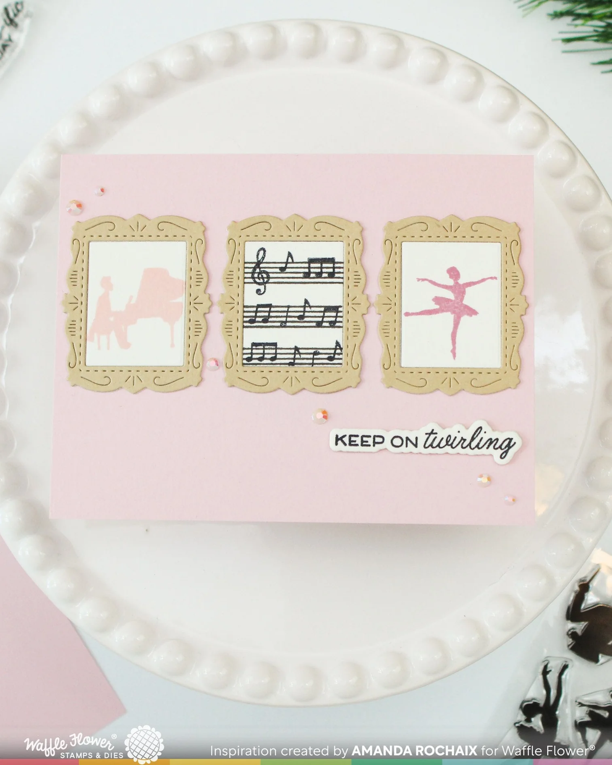 Waffle Flower - Ballerina Sentiments Stamp & Die Bundle