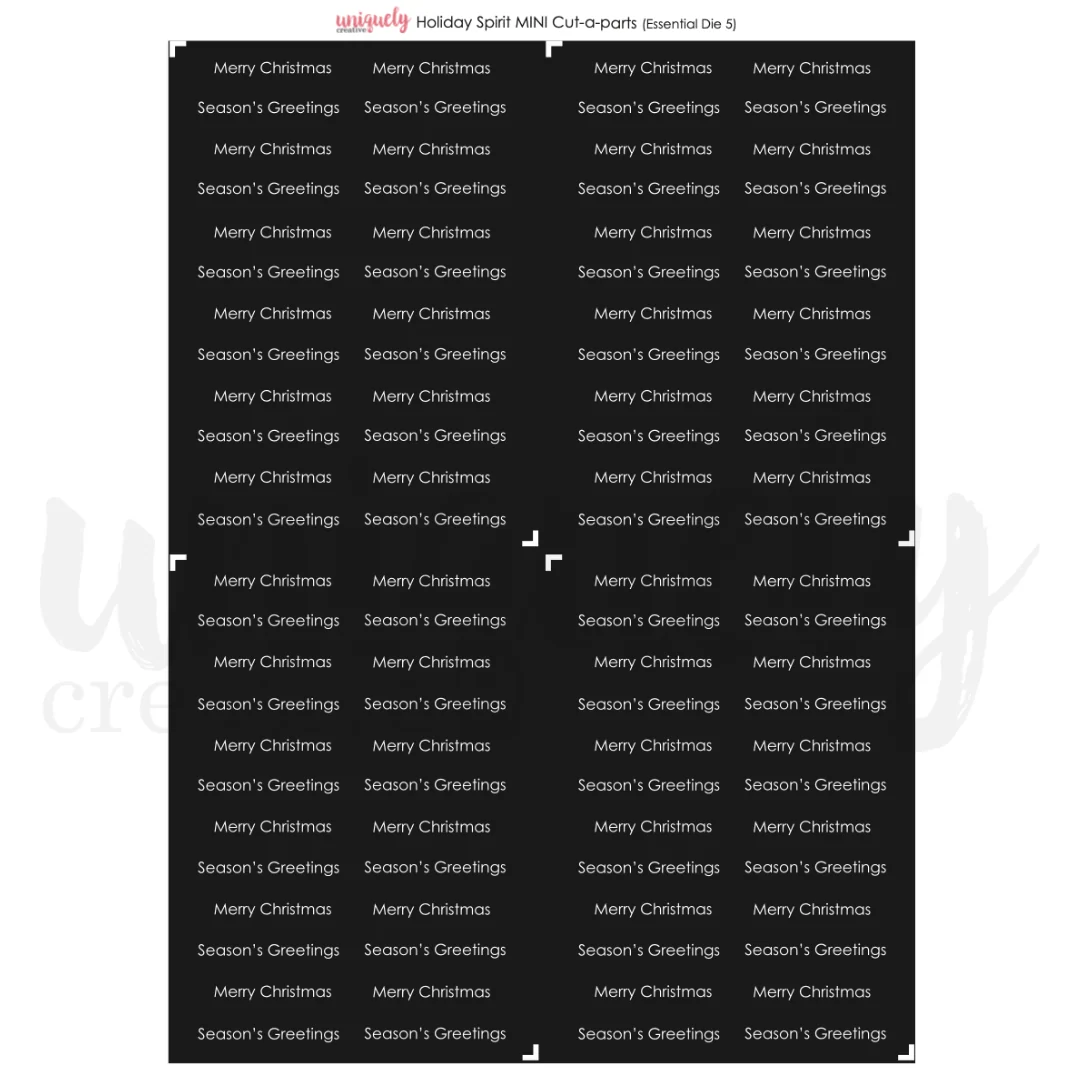 Uniquely Creative - Holiday Spirit Mini Cut-a-Part