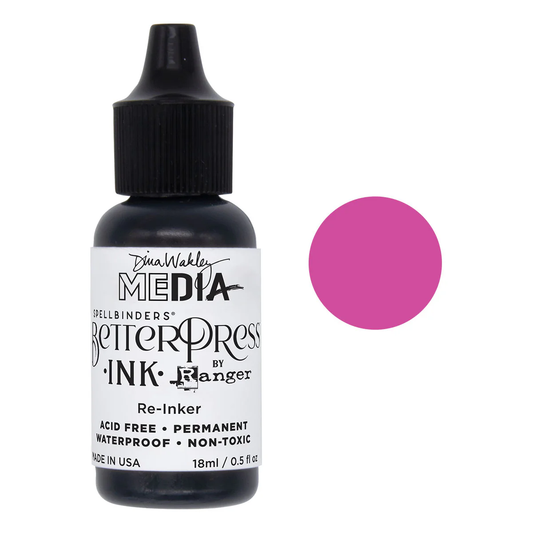 Spellbinders - BetterPress Re-inker - Magenta by Dina Wakley