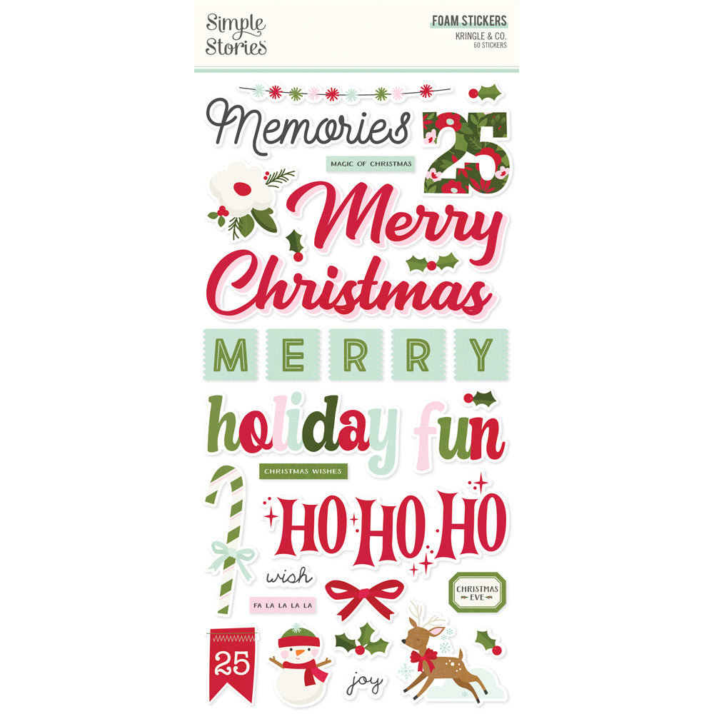 Simple Stories - Kringle & Co. - Foam Stickers