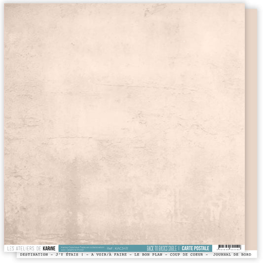 Les Ateliers de Karine - Carte Postale - Solid Cardstock: Sand