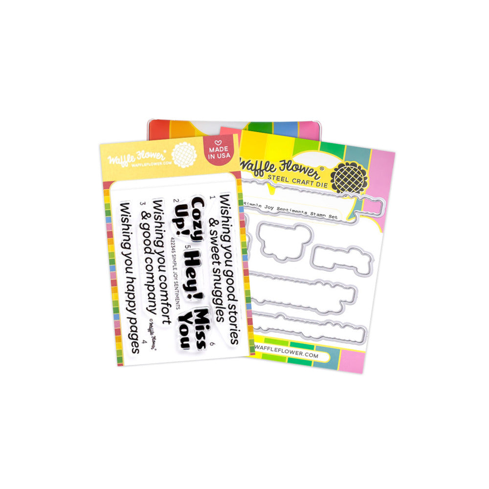 Waffle Flower - Simple Joy Sentiments Stamp & Die Bundle