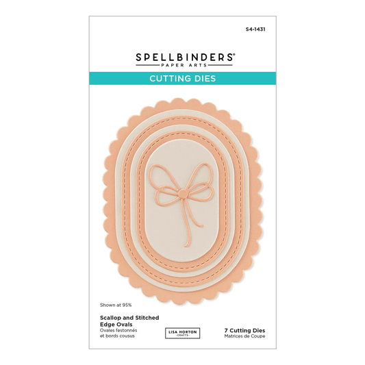 Spellbinders - Scallop and Stitched Edge Ovals Die Set