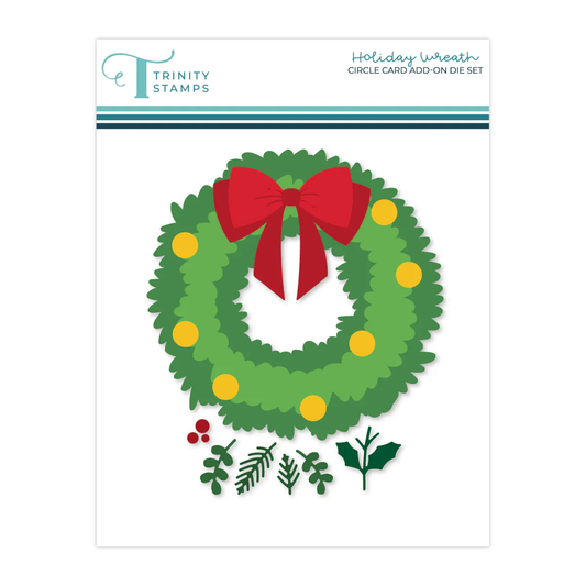 Trinity - Holiday Wreath Circle Card Add-On Die Set