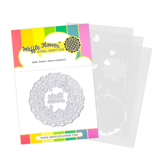 Waffle Flower - Cake Focal Die-n-stencil Bundle