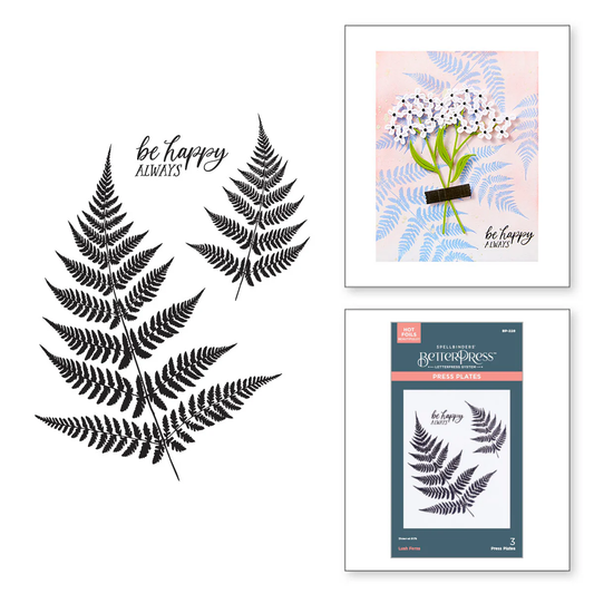 Spellbinders - BetterPress - Lush Ferns Press Plate Set