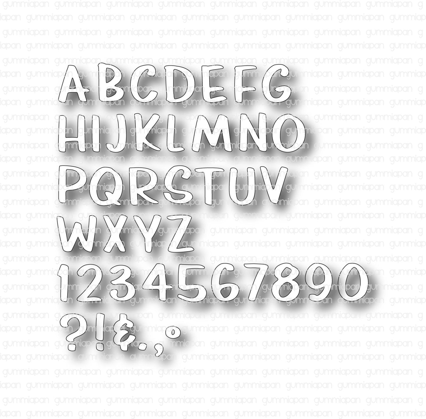 Gummiapan - Alphabet Denver Die Set