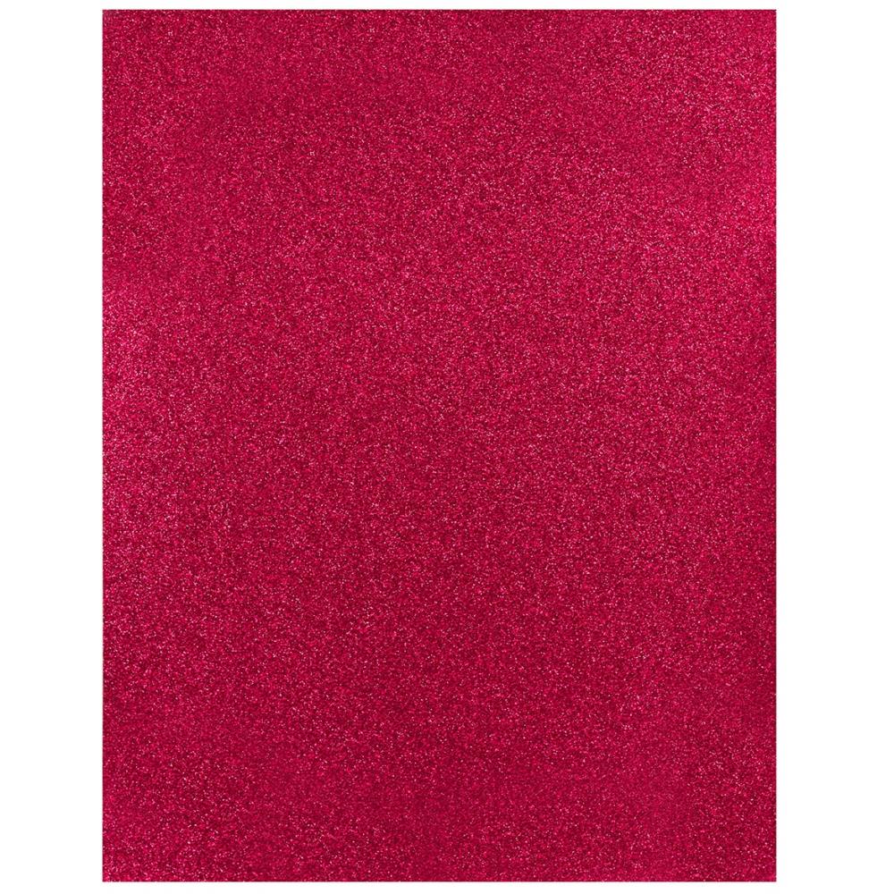 American Crafts - Glitter Silk Cardstock - Majestic Magenta: 8.5x11