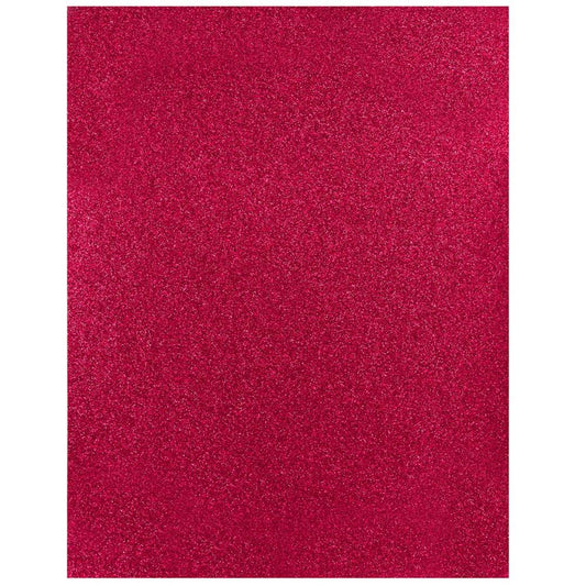 American Crafts - Glitter Silk Cardstock - Majestic Magenta: 8.5x11