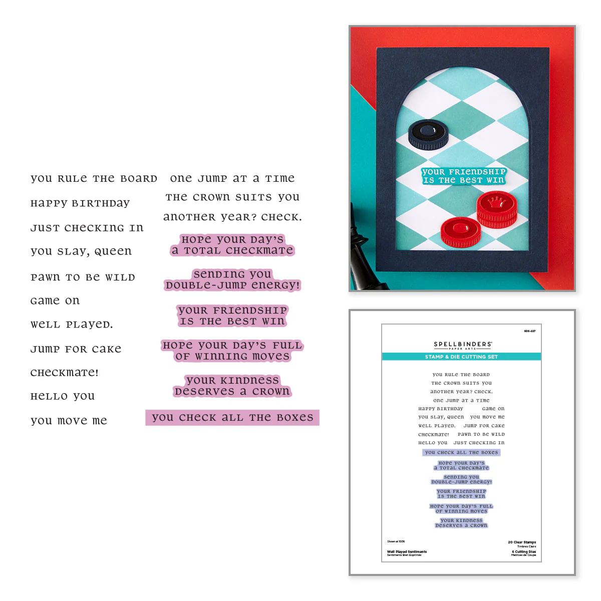 Spellbinders - Well Played Stamp & Die Bundle