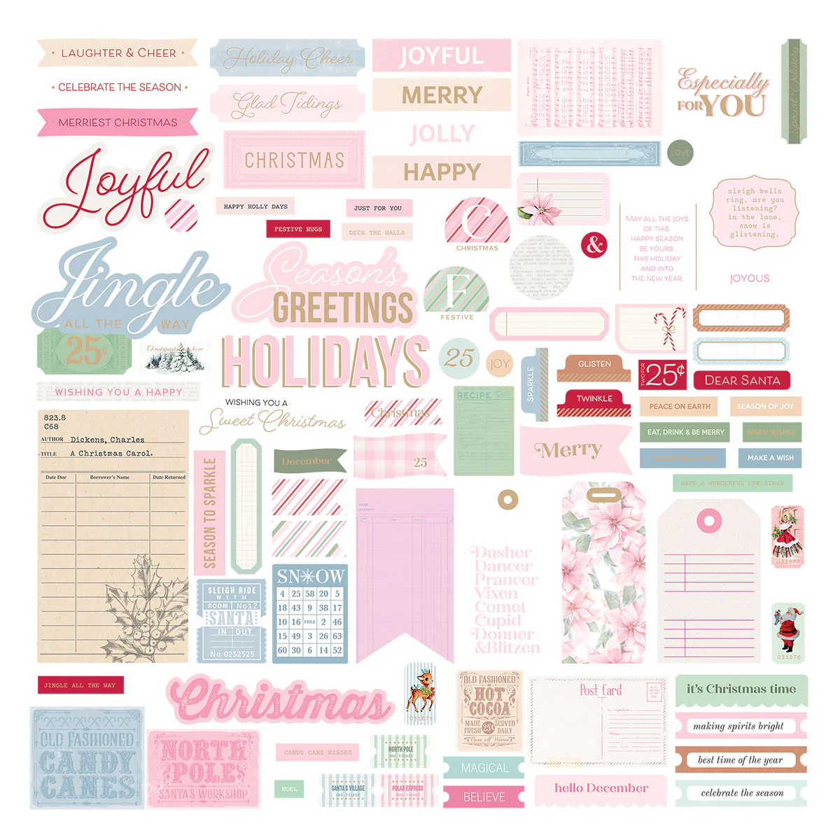 Rosie's Studio - Peppermint Twist - Diecut Ephemera Sentiments