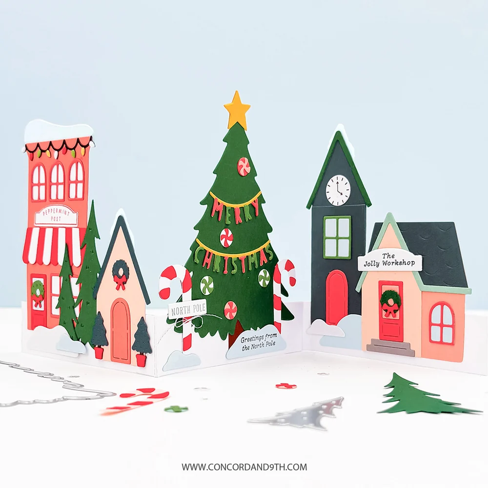 Concord & 9th - North Pole Greetings Stamp & Die Bundle