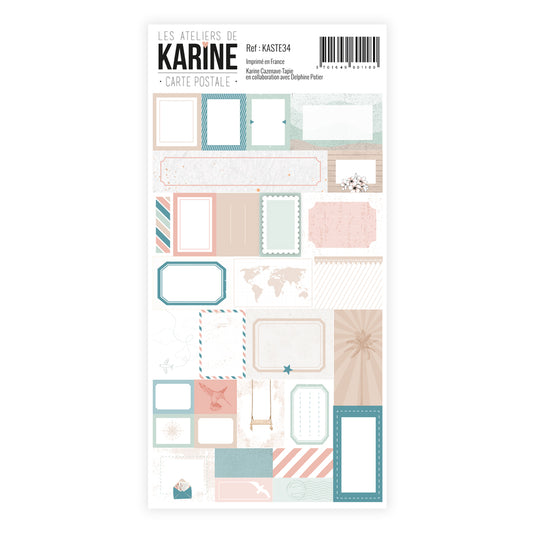 Les Ateliers de Karine - Carte Postale - Label Stickers
